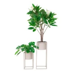 Marla Flowerpots 2 Pots De Fleurs En Gris Beige -AONA Gardena Magasin 26f914857612a6f9