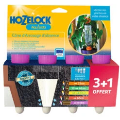 Cône D'Arrosage D'absence : Jardinière Violet - Pack 3+1 (gratuit)