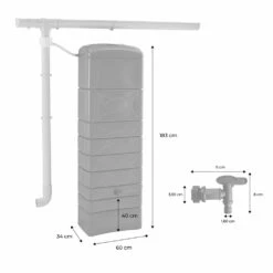 Récupérateur D'eau Mural Chastang 300l Beige Avec Kit Raccord Chéneau Inclus -AONA Gardena Magasin 64467447468b54.55081113