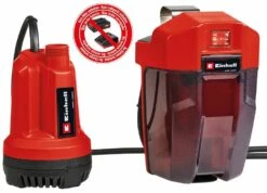 Einhell Pompe D’évacuation Eaux Claires Sans Fil Ge-sp 18 Li - Capacité 5000 L/h - Profondeur D'immersion 4 M - Sans Batterie
