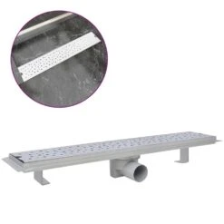 VIDAXL Drain De Douche Linéaire 630 X 140 Mm Acier Inoxydable