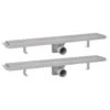 VIDAXL Drain De Douche Linéaire 2 Pcs 730 X 140 Mm Acier Inoxydable