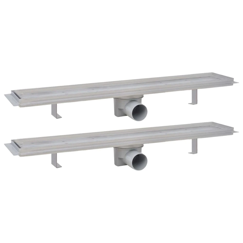 VIDAXL Drain De Douche Linéaire 2 Pcs 730 X 140 Mm Acier Inoxydable 1 VIDAXL Drain De Douche Linéaire 2 Pcs 730 X 140 Mm Acier Inoxydable