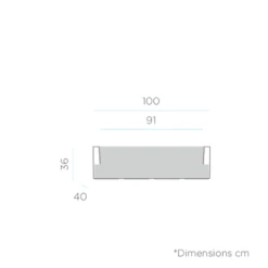 Jardinière Jara 100x40x36cm - Bronze -AONA Gardena Magasin 6470a379b42ac7.57102868