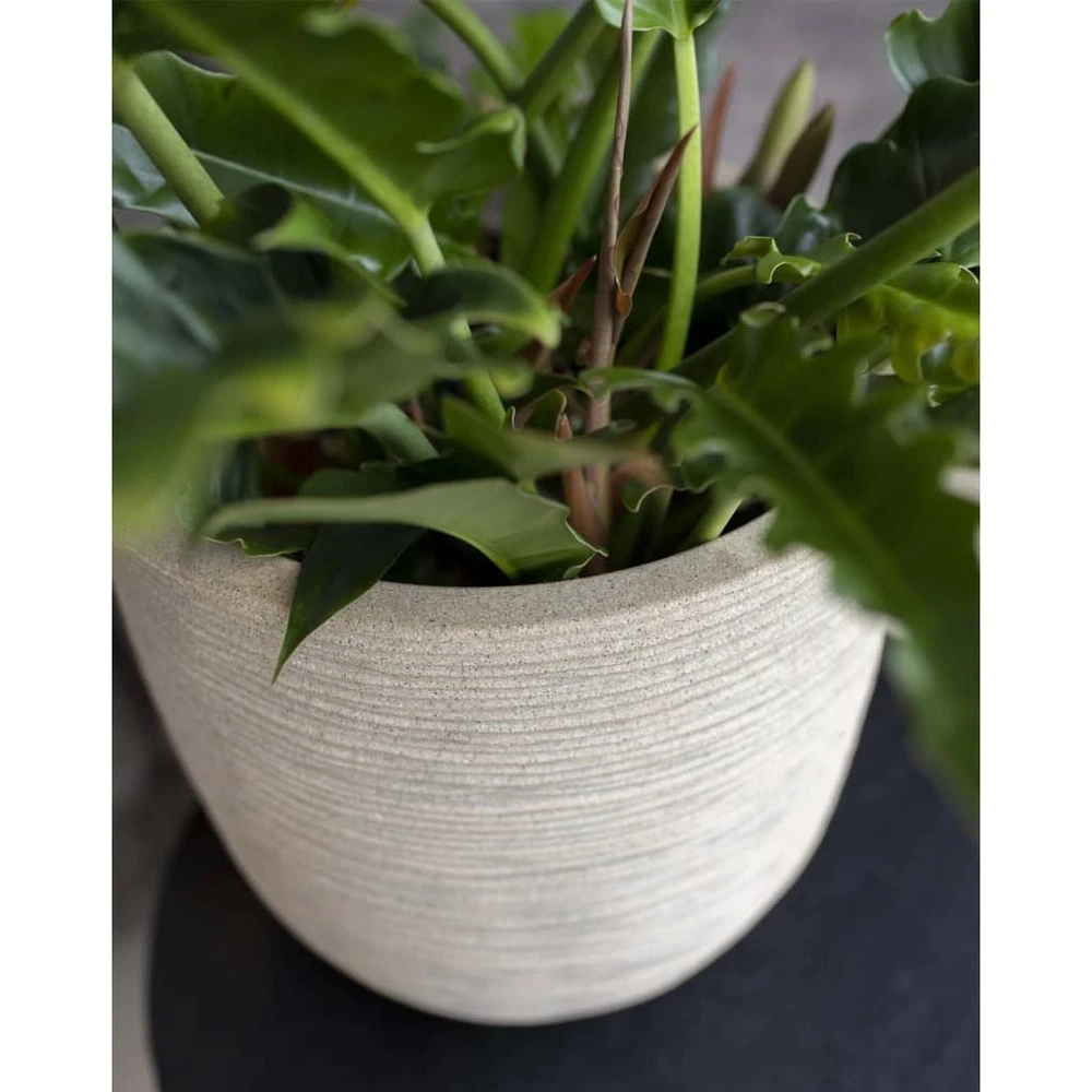 Pot à Fleurs Waste Rib 43x41 Cm Beige Terrazzo 3 Pot à Fleurs Waste Rib 43x41 Cm Beige Terrazzo – Image 3