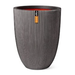 Vase élégant Groove 46x58 Cm Anthracite