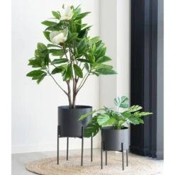 Pots De Fleurs Pavia 2 Pots De Fleurs En Gris -AONA Gardena Magasin f8ceb2f2f770604f